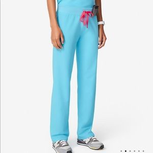 New Figs Neon Blue Livingston Scrub Pants Size XXS
